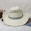 Hand-Woven Straw Hand-Woven Western Panama Cowboy Hat Knight Hat Beach Visor Hat Men