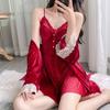 Yase [Confession Message] Sexy Pajamas Women's Golden Velvet Pure Desire Wind Suspender Pajama with Chest Pad Pajama Set