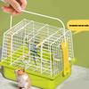 Vogeltrageboxen mit herausnehmbarem Bodenrost für Conure Finken Outdoor-Aktivitäten Draht Vogelkäfig