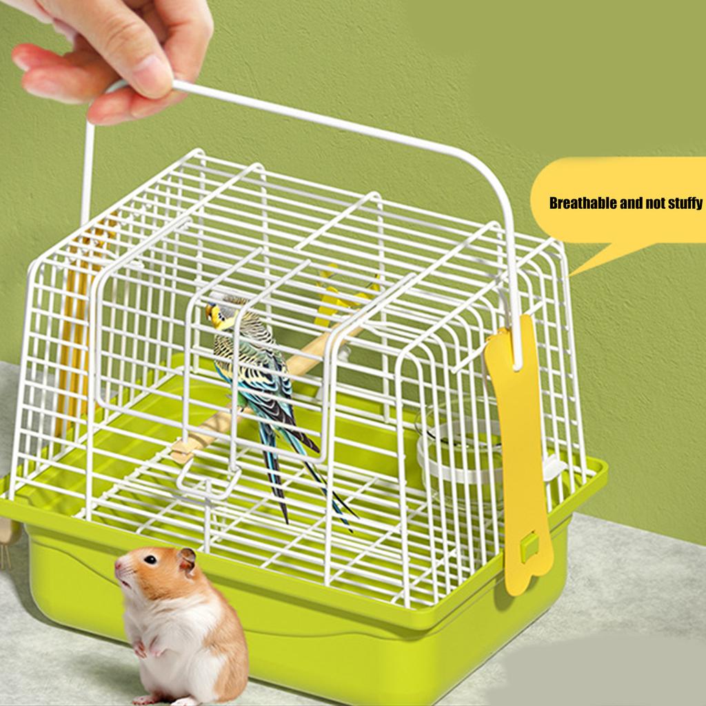 Vogeltrageboxen mit herausnehmbarem Bodenrost für Conure Finken Outdoor-Aktivitäten Draht Vogelkäfig
