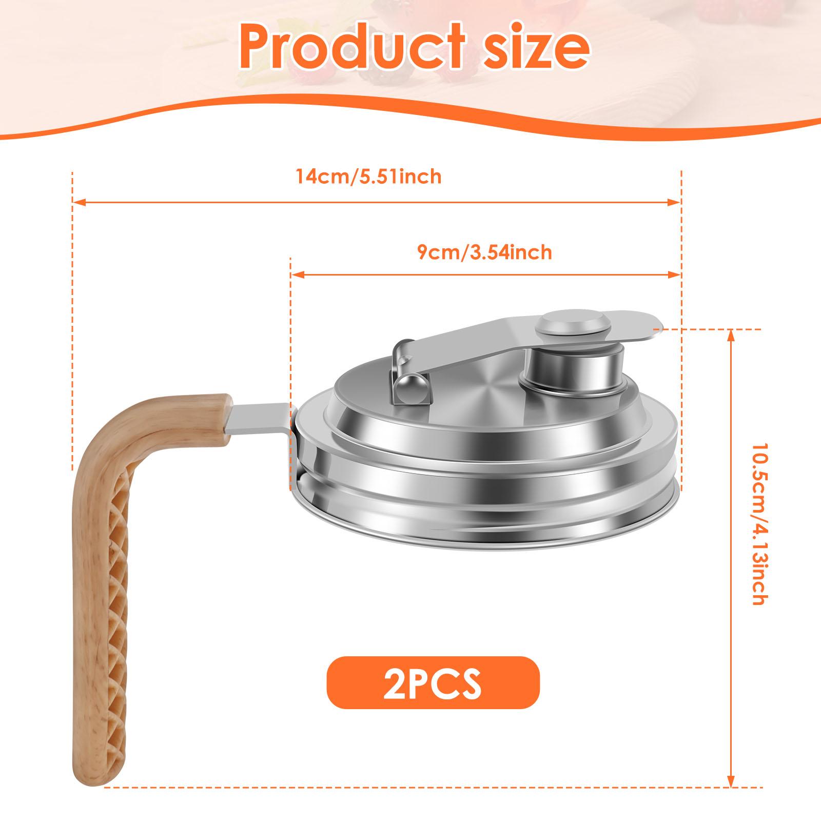 

2 to 4PCS Mason Jar Lids Regular 8.6/9cm Wide Mouth Canning Lids Reusable Metal Canning Jar Leak-proof Split-Type Canning Caps