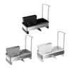 Stainless Steel Sponge Holder Sink Rack Large Capacity Rust-Resistant Self-Draining Multi-Functional Kitchen Storage Rack