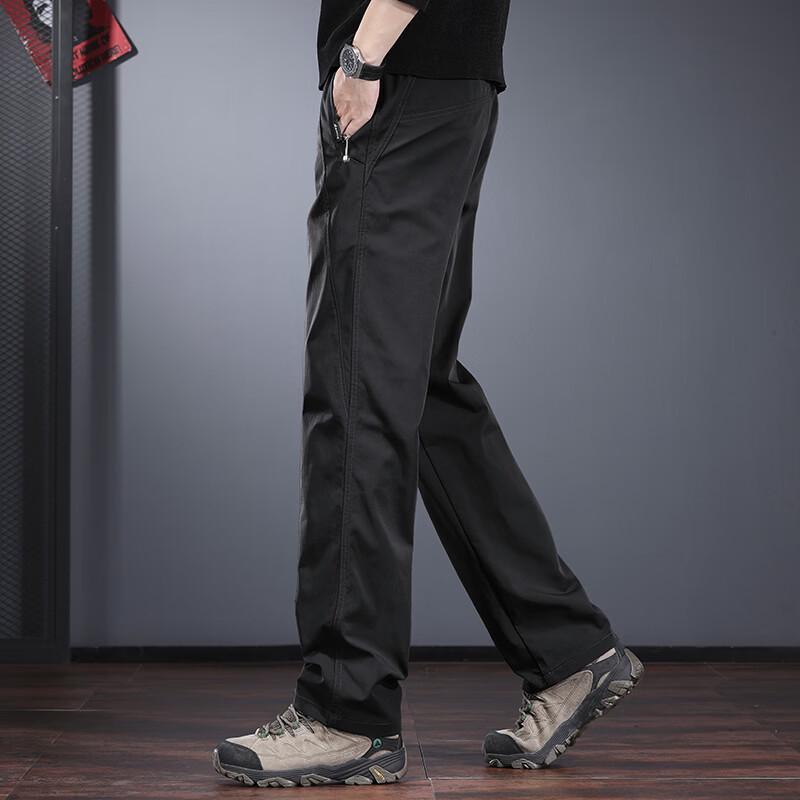 JieLeNuo Men's Outdoor Water-Repellent Straight-Leg Hiking Pants