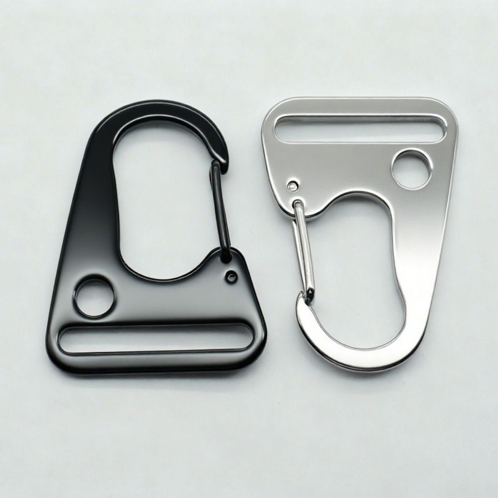 Stainless Steel Hook Clips Black/Silver Belt Carabiner New Strap Buckle Outdoor Tool