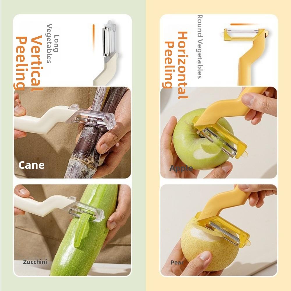 Rotatable 2-in-1 Fruit Peeler Ergonomic Handle Vegetable Peeler Creative Carrot Grater Dormitory