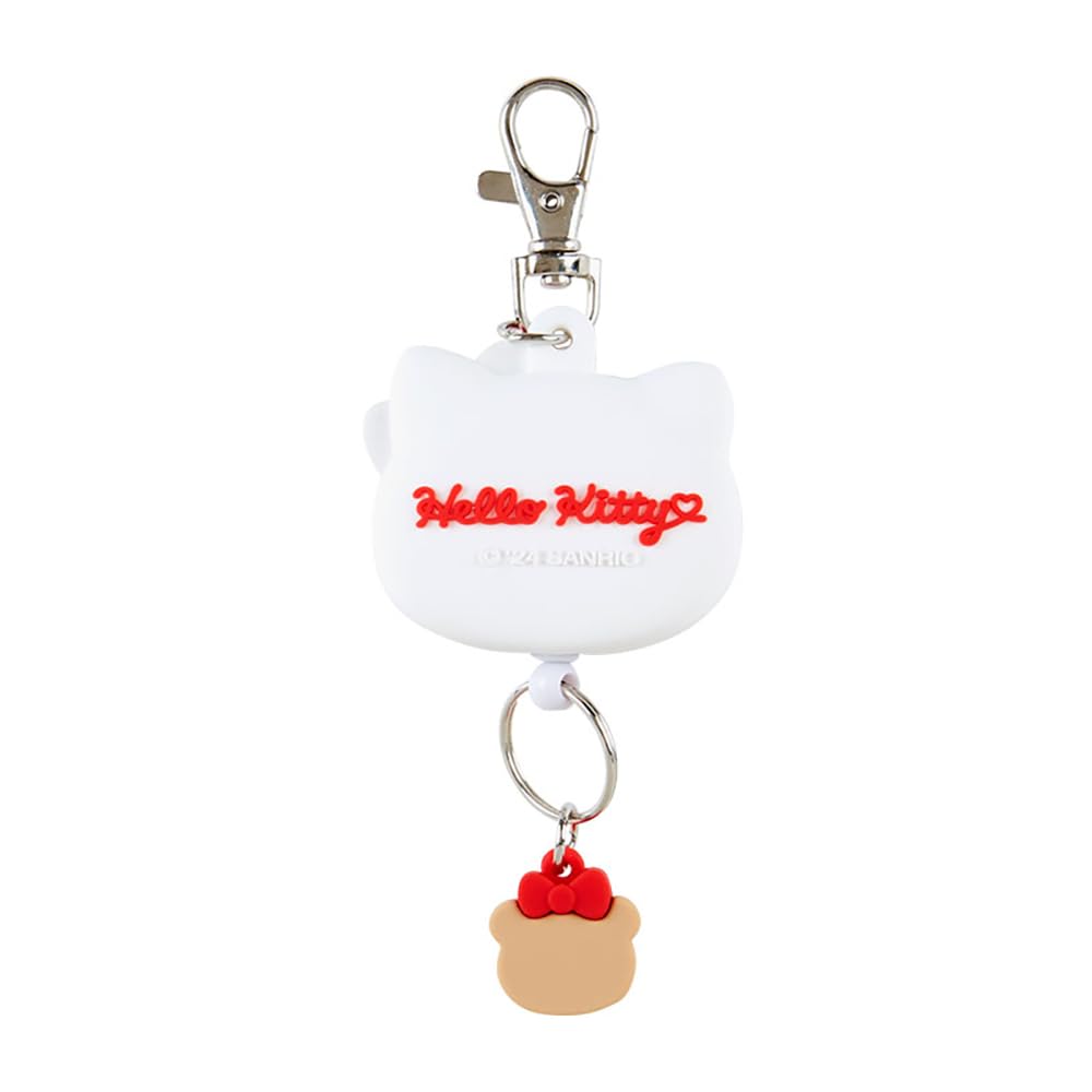 Sanrio Hello Kitty Retractable Keychain Key Mascot x x Character Item 168645 Face-Shaped (13 4.9 1.8 cm) No.