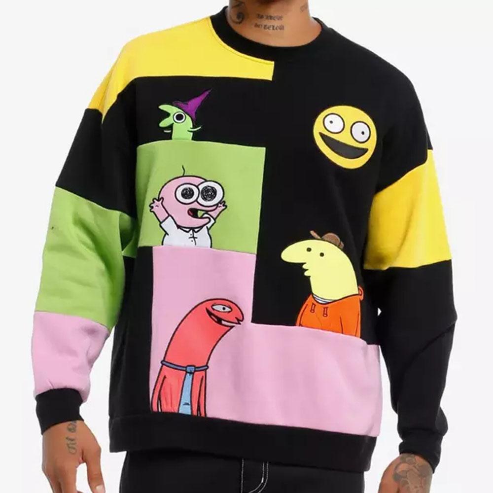 Smiling Friends Cosplay Crewneck Sweatshirt Long Sleeve Fleece Winter Pullovers Graphic 3D Printing Men Women Clothing S