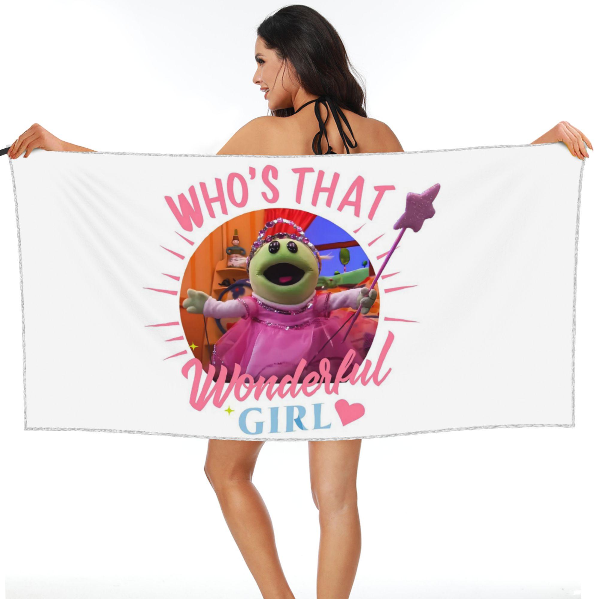 Nanalan Who S That Wonderful Girl Beach Towel Soft Microfiber Quick Dry Absorbent Quick Towels For Swimming 70x140 cm
