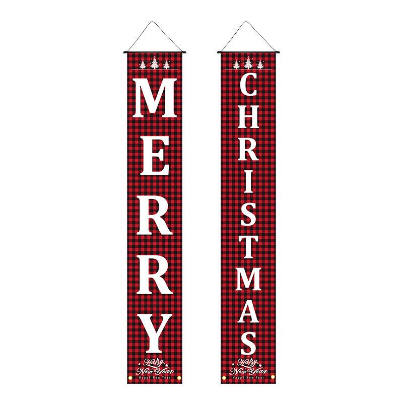 Christmas Nutcracker Couplets Door Curtain Flags | Festive Porch Decor