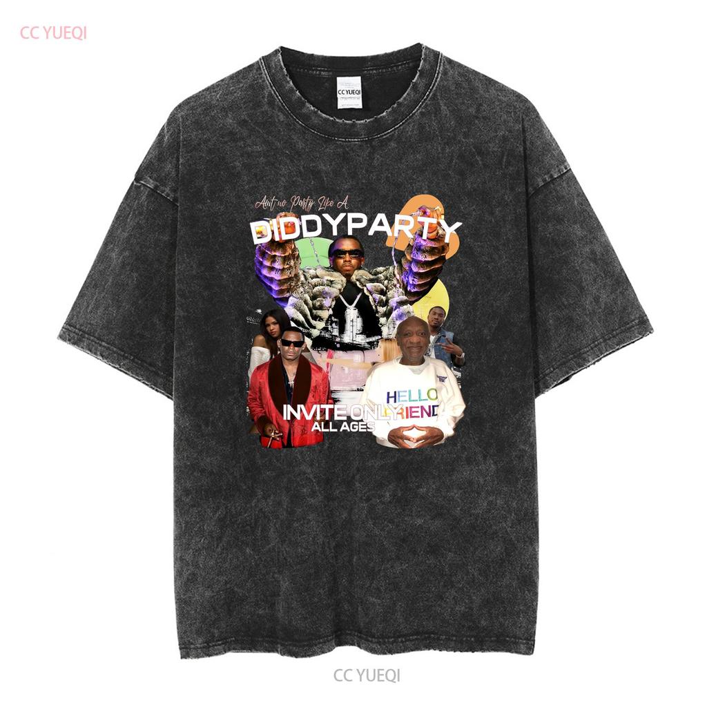 Aint No Party Like A Diddy T Shirt Retro Vintage Y2k Aesthetic vintage Washed Stylish graphic Stretched Versatile Slightly