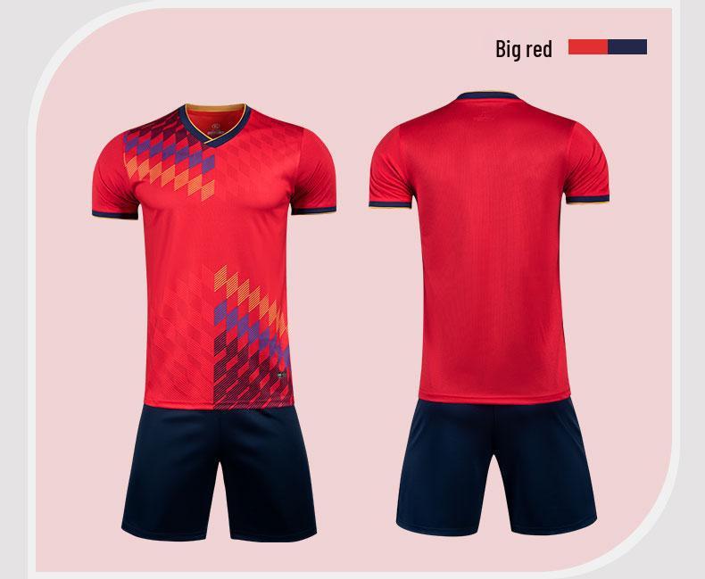 

Unisex Football Training Kit: Short Sleeve Team Uniform for Adults & Children L червоний