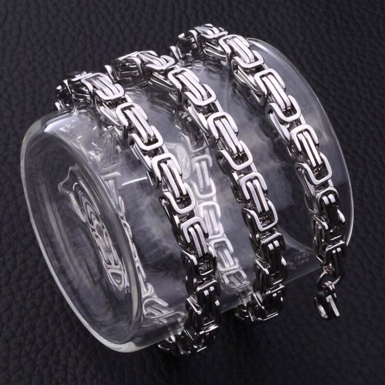 Men's Six-Sided Polished Cuban Titanium Steel Necklace