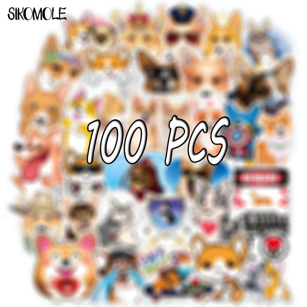 10 30 50 100PCS Cartoon Cute Corgi Dog Stickers Animals DIY Toy Skateboard Laptop Suitcase Case Table DecalS Graffiti Sticker F5