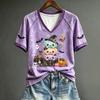 Women's Cute Halloween Printed Short Sleeve T-Shirt