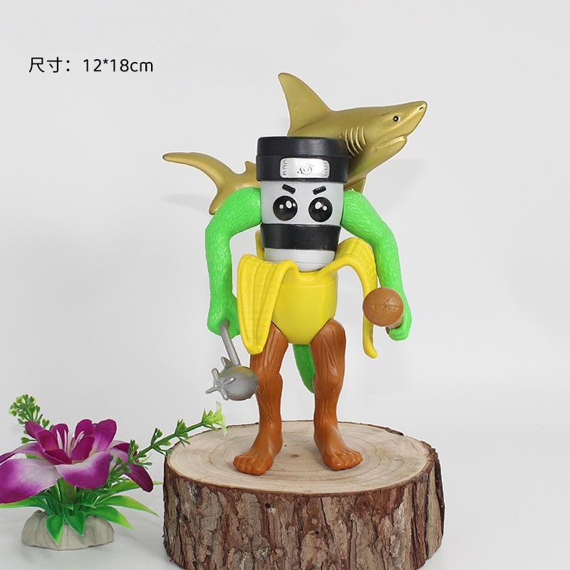 Tung Tung Tung Sahur Tralalero Tralala Italian Brainrot Monster Fusion Edition Anime Action Cartoon Ornament Fun Toy Gift Figure