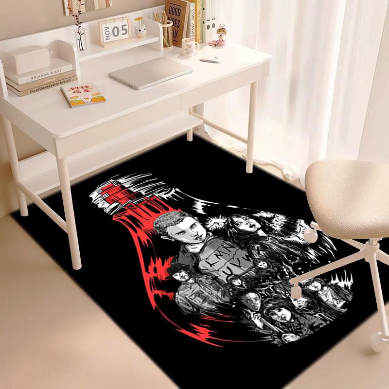 Halloween Horror Horror Theme Stranger Things Carpet Home Living Room Decoration Table and Chairs Anti Slip Door Mat Outdoor Picnic Mat Carpet A21