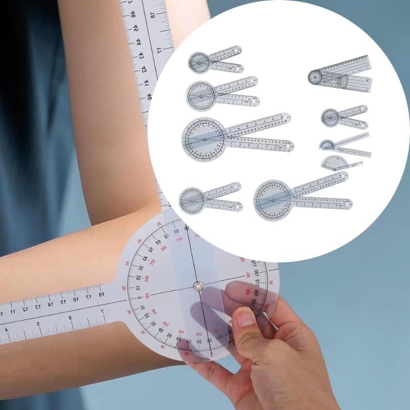 Lightweight And ABS Transparent Ruler Protractor With Easy Read Scale For Medicinal Professional In Rehabilitation Centers