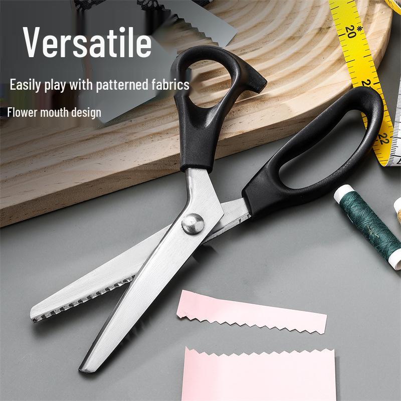 Handmade Cross-Border Tailor Scissors: Serrated Dog Tooth Fabric Scissors for Household and Craft Use