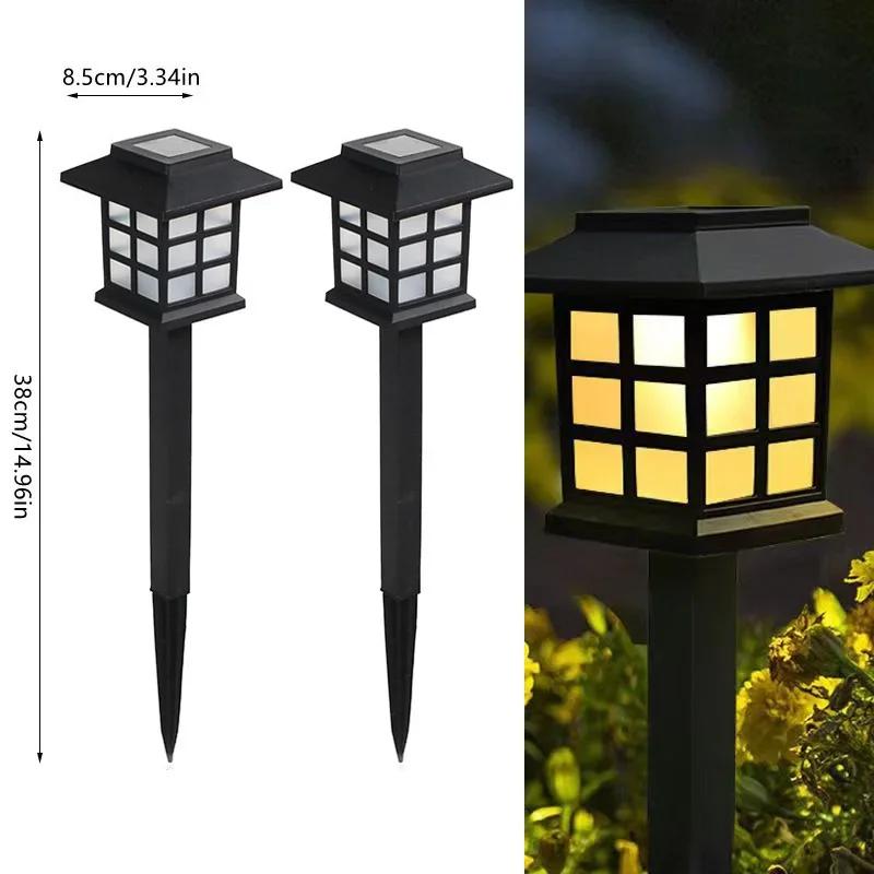 2 Pack Solar Pathway Lights, Outdoor Solar Lamp Waterproof Landscape Lighting for Garden,Yard,Patio,Walkway,Driveway Decor