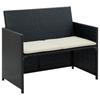 Day and Night - Day and Night 2-seater Garden Sofa with Black Synthetic Rattan Cushions