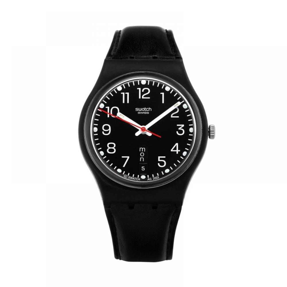 SWatch Unisex Leather Watch Red Sunday Gb750