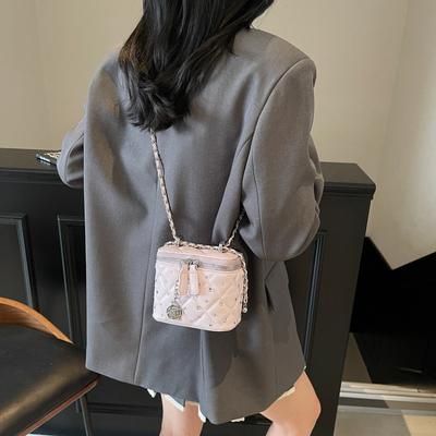 Mini kleine Tasche Damen 2025 neue Sommer vielseitige Ketten-Umhängetasche beliebte kleine quadratische Tasche
