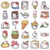 50-Piece Cute KT Cat Cartoon Stickers for Phone, Luggage, and Diary Decoration