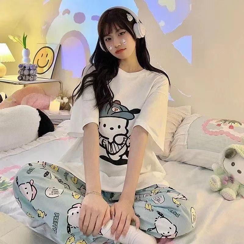 Korean Style Plaid Silk Pajama Set for Women - Long-Sleeved Spring & Autumn Homewear