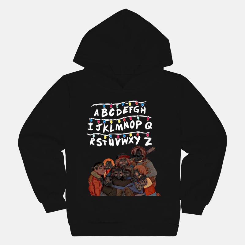 Stranger Thing Printed Children's Hooded Sweatshirt Spring and Autumn Top