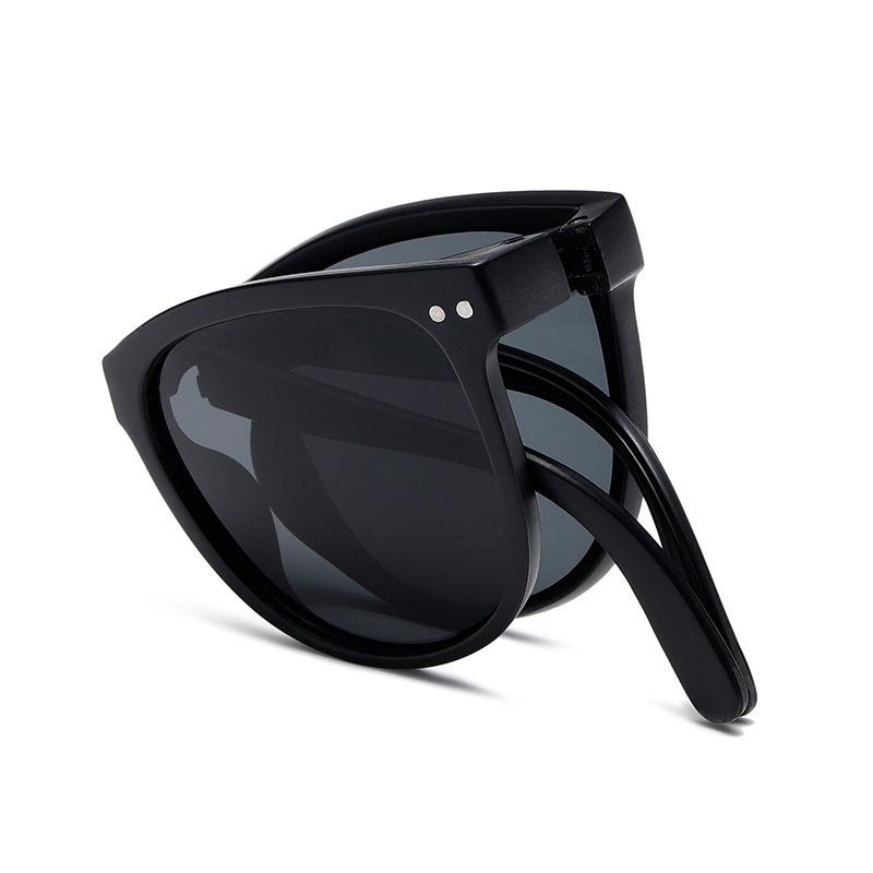 Korean Children Round Foldable Sunglasses Fashion Sun Glasses Cute Boys Girls Colorful Shades with Case