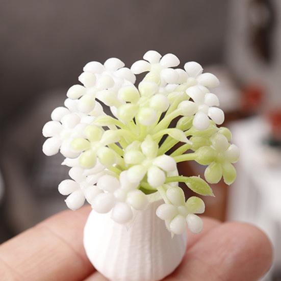 Mini Vase And Flowers 1:12 Scale Vase Miniature Tiny Table Centerpiece Flower Vase for Doll Mansion Living Room Decor