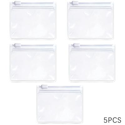 5Pcs Pill Pouch Bags Zippered Pill Pouch Reusable Clear Pill Bags Self Sealing Travel Medicine Organizer Storage