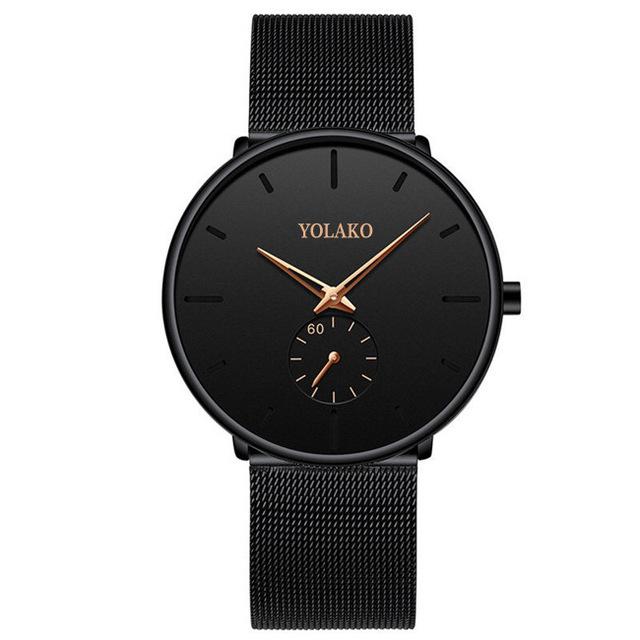 Minimalist Ultra Thin Men Quartz Watches Casual Sports Men Steel Mesh Band Watches Top Brand Male Clock