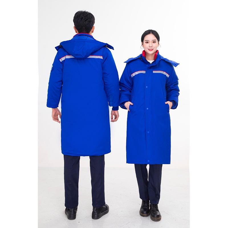 Anti-static Cold-resistant Winter Cotton Workwear Coat with Removable Embroidered Petroleum Print