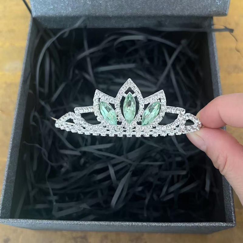 Sparkling Crystal Rhinestone Princess Crown Hairband for Girls - Elegant Wedding Headdress