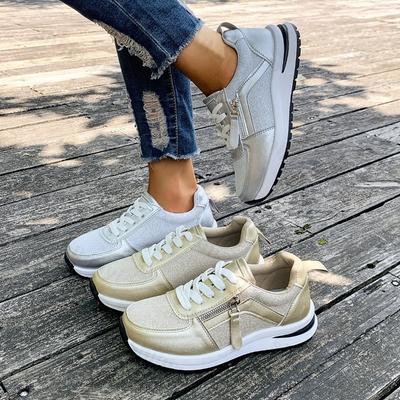 Herbst Damen Freizeitsportschuhe 2026 Bequem Rutschfest Outdoor Vulkanisierte Schuhe Retro Mode Plateau Große Größen 36-43