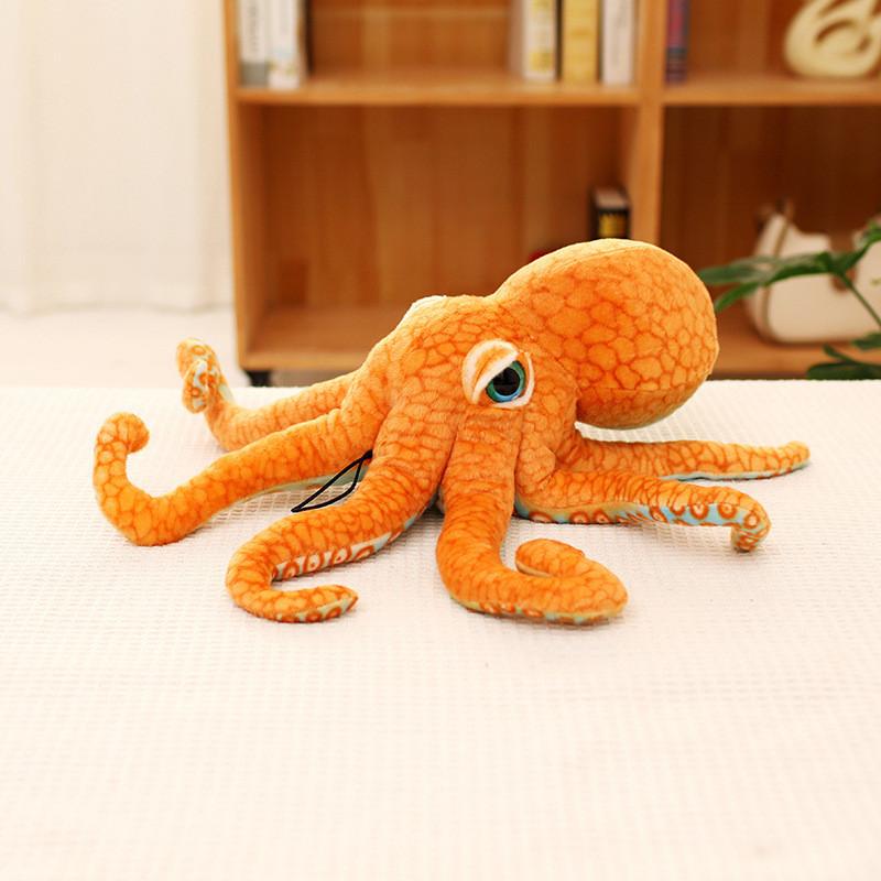 

Plush Octopus Toy With Short Pile Fabric For Kids Childrens Marine Animal Decor жёлтый