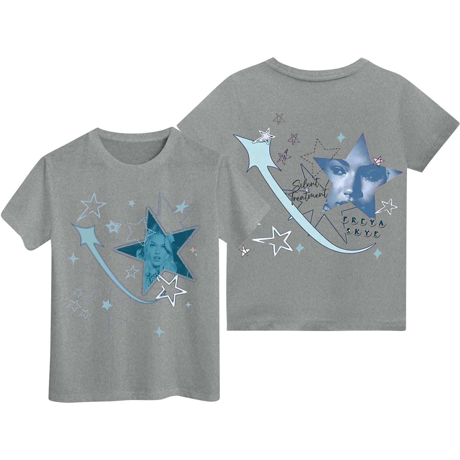 Children s Fashionable Casual Short Sleeved Printed Round Neck T-shirt Top 160