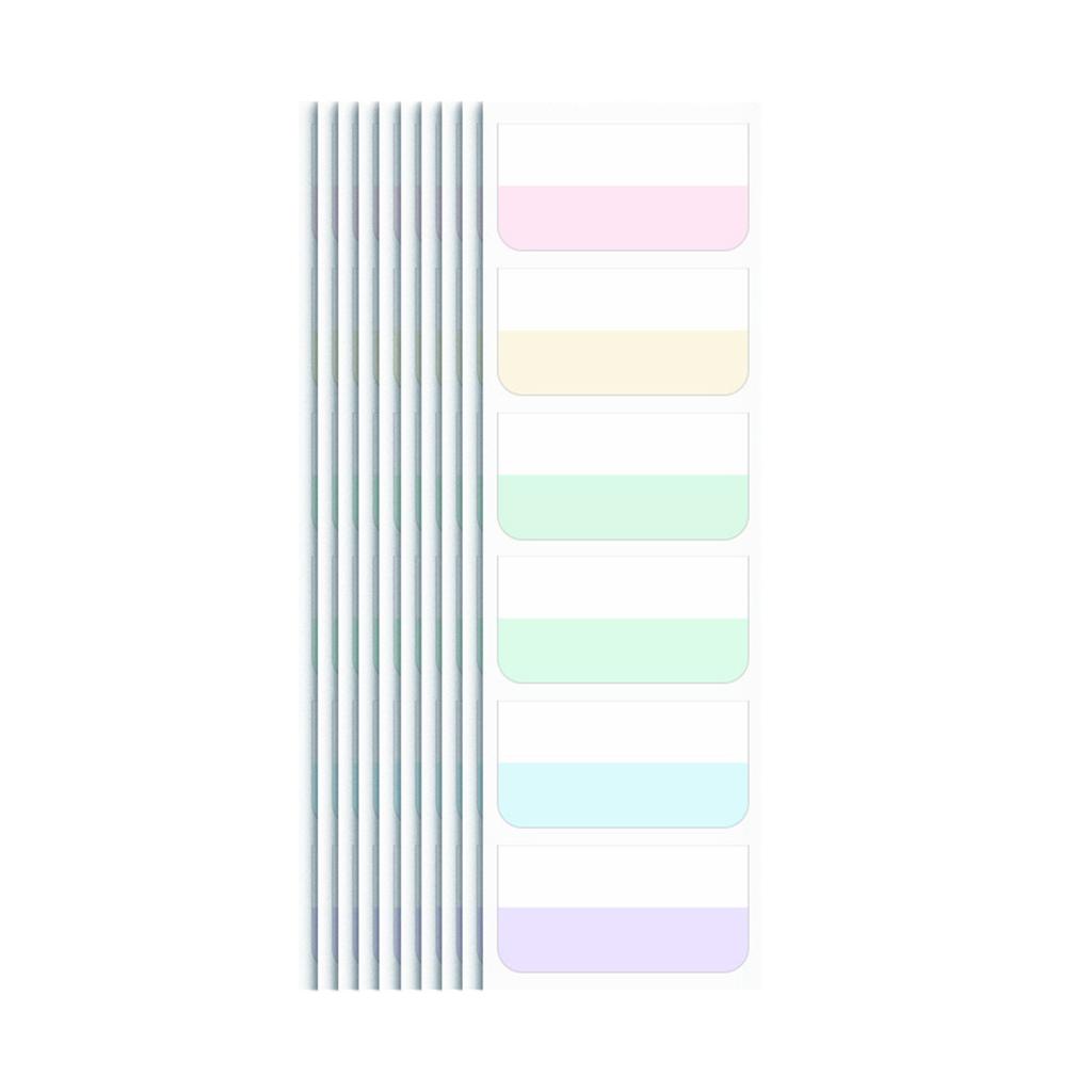 10 Pcs Sticky Notes Page Markers Practical Reading Tabs Self-adhesive Sticky Index Tabs for Books Bookmarks Binders