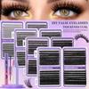 Wimpernbüschel DIY Wimpernverlängerung Gemischte Palette Büschel Wimpern Flauschige Einzelwimpern Cat Eye Wimpernverlängerung
