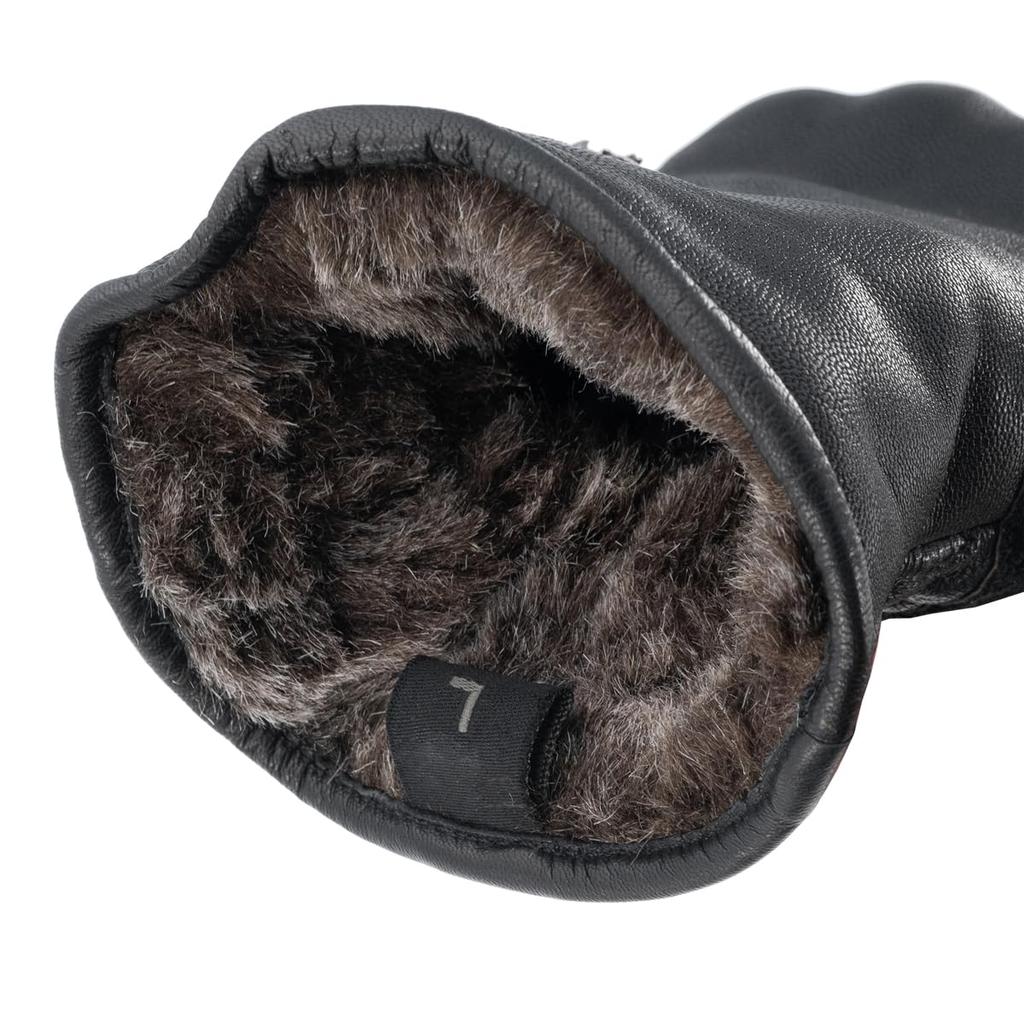 KOMINE Leather Winter Short Gloves for Motorcycles Z Series Black L GK-850 -