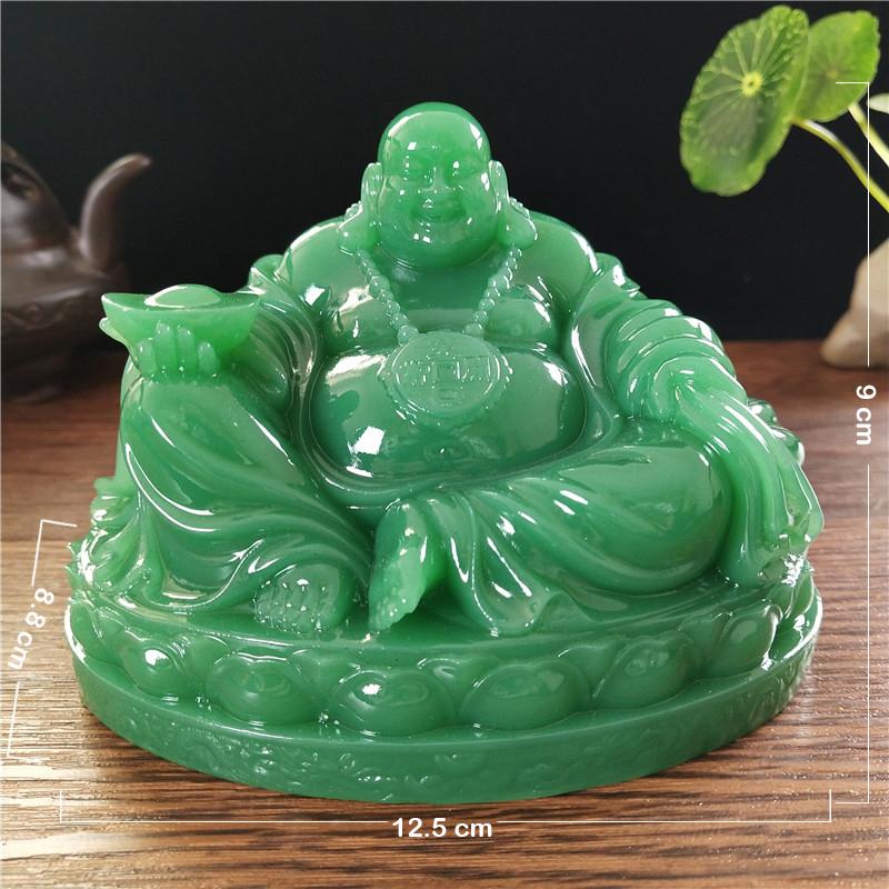 Golden Chinese Feng Shui Laughing Buddha Statues Ornaments Big Maitreya Buddha Sculpture Figurines Home Decoration Gifts