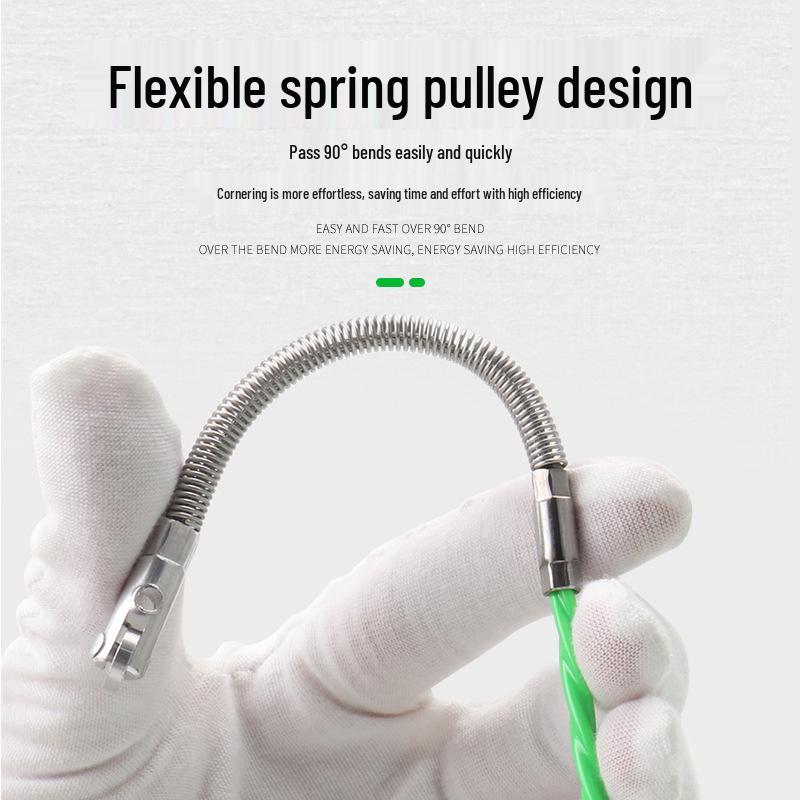 Electrician Wire Puller: Steel Wire with Plastic Coating for Electrical and Network Cables, Conduit Threader, and Wire Conduit Puller