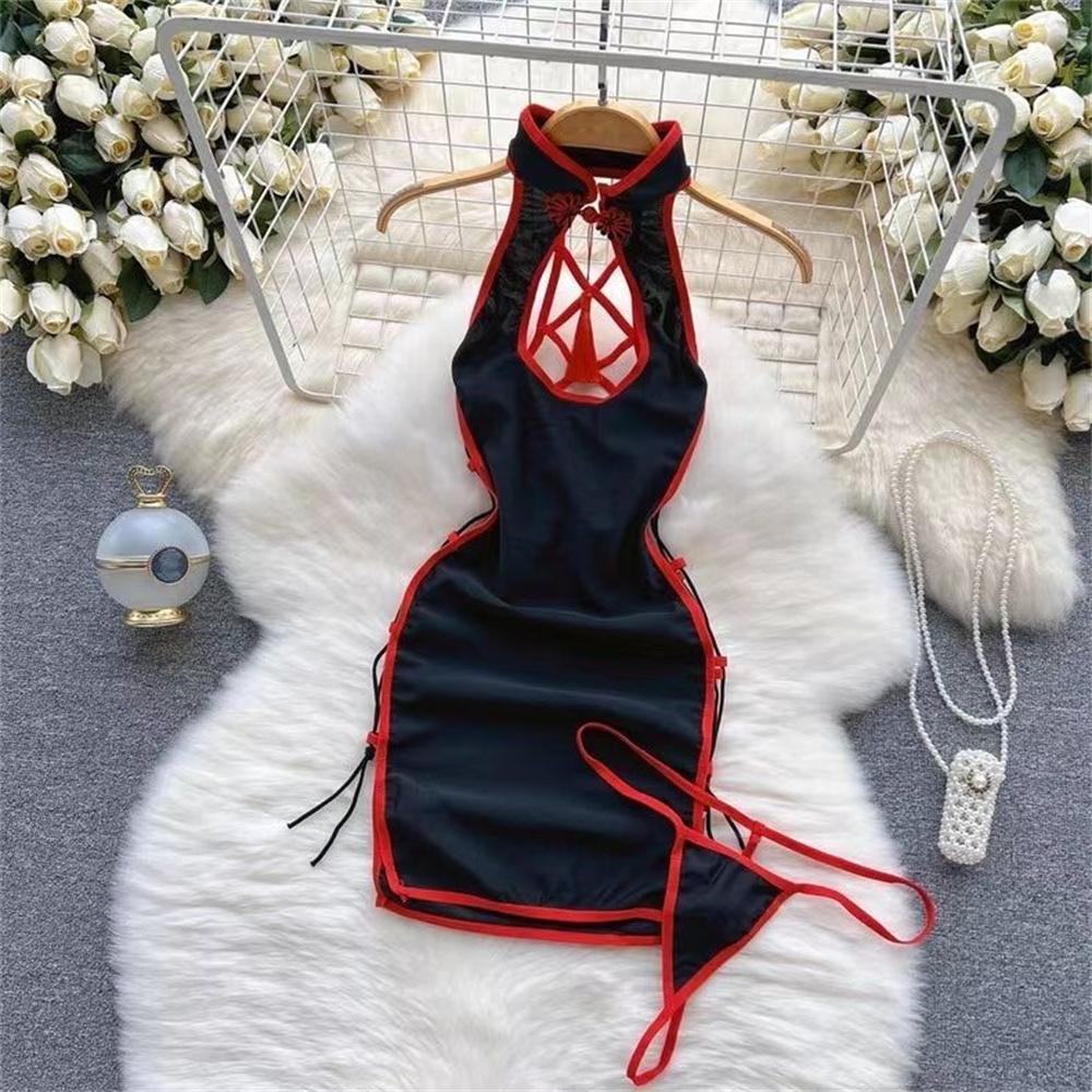Bow Splicing Lace Edge Y2K Grid Lace-up Neck-mounted Top Sets Women Clothes Block Color Sexy Hot Sweet Mini Skirt Suits Lingerie