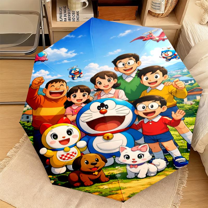 1PC Doraemon  Automatic Umbrella - Suitable Travel Outdoor Portable Umbrella Birthday Gift Daily Essentials