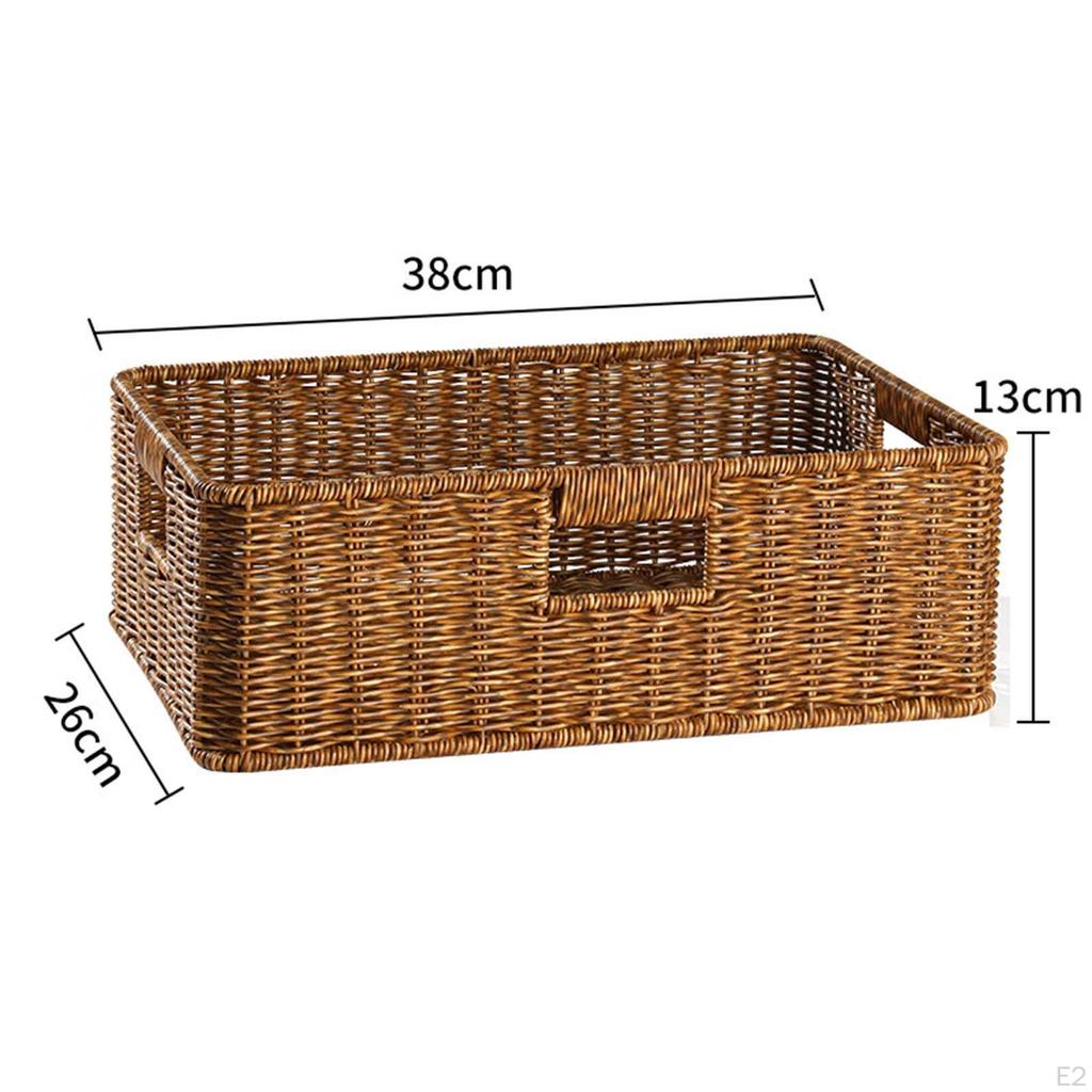 Hand Basket Built in Handles PP Material Organizing for Living Room, Outdoors