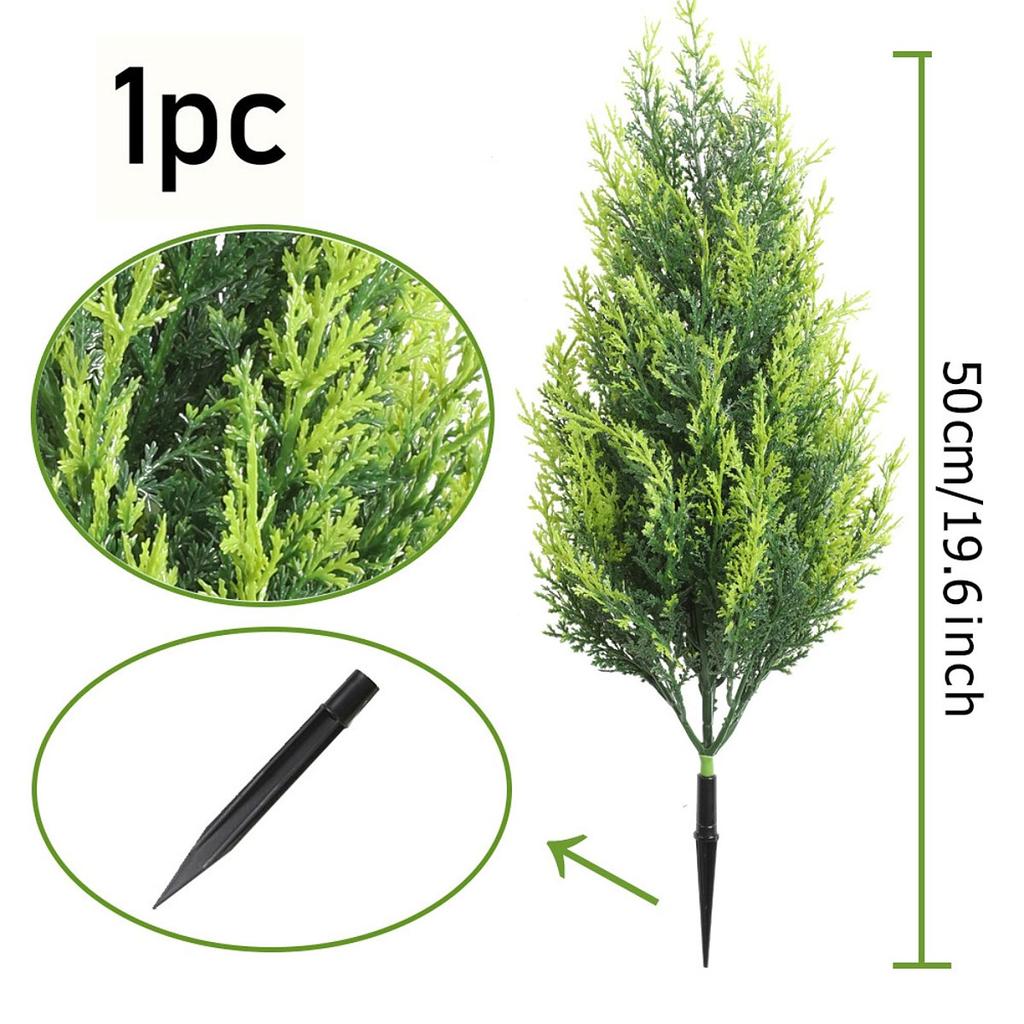 Artificial Tree with Ground Stake Realistic Bushes Plants Artificial Greenery Shrubs for Outdoor Yard Front Porch Xmas Decors