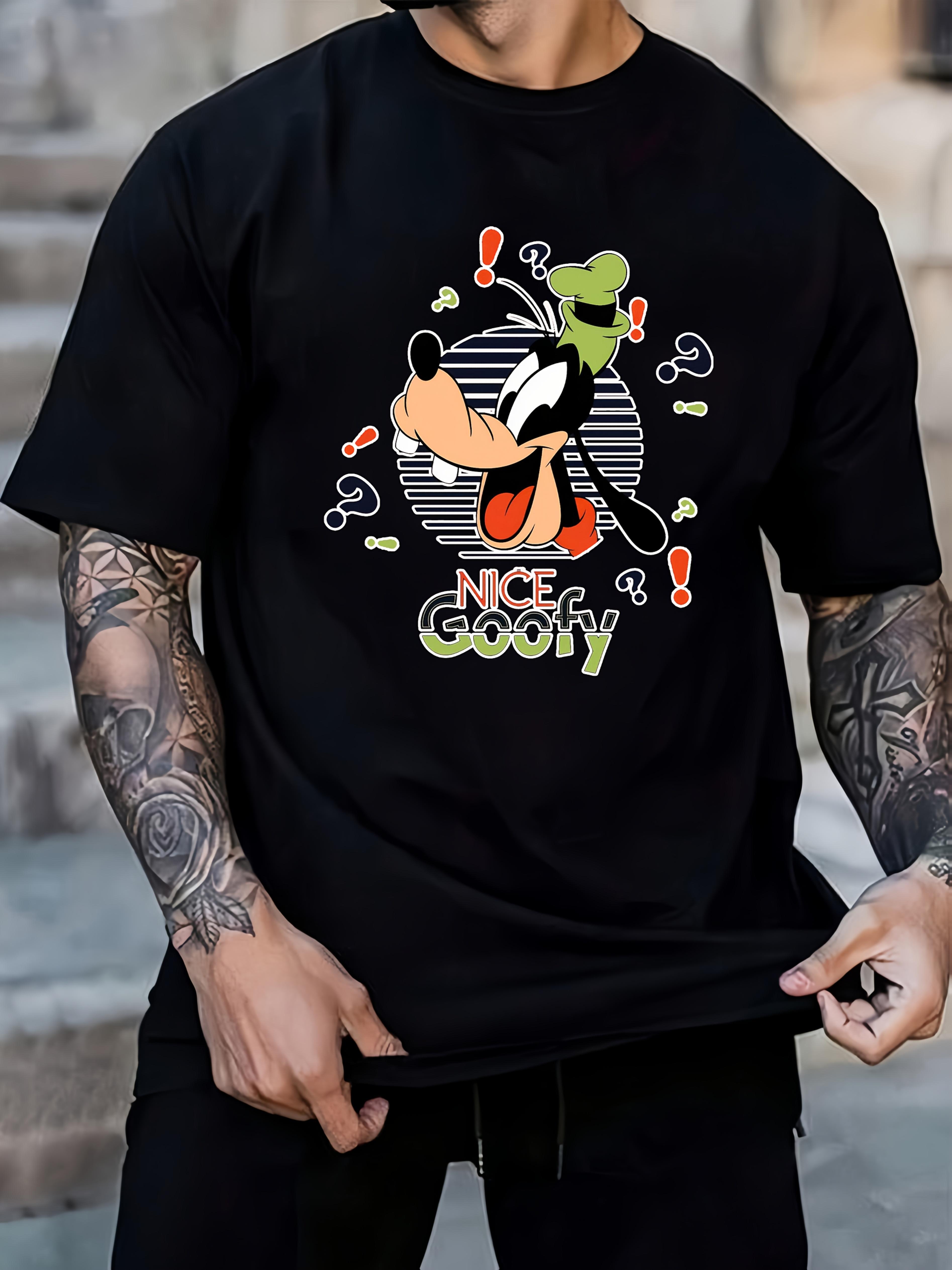 Disney Goofy Graphic T-shirt - Summer Short Sleeve Breathable Tee with Nice Goofy Print XL