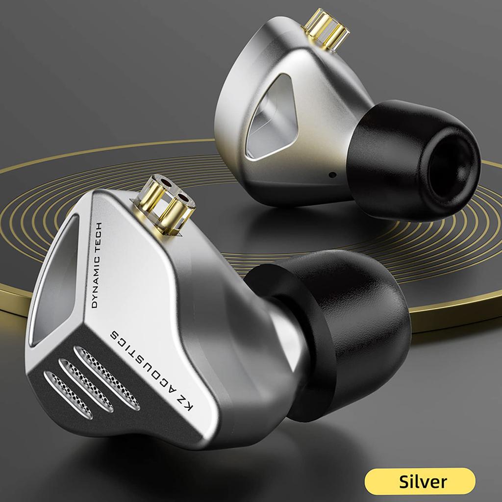 LINSOUL KZ ZVX 1DD In-Ear Earphones with 10mm Dynamic Drivers, Re-cableable, 3.5mm Plug and 0.75mm 2-Pin Connector, Deep Bass, Ergonomic Design,
