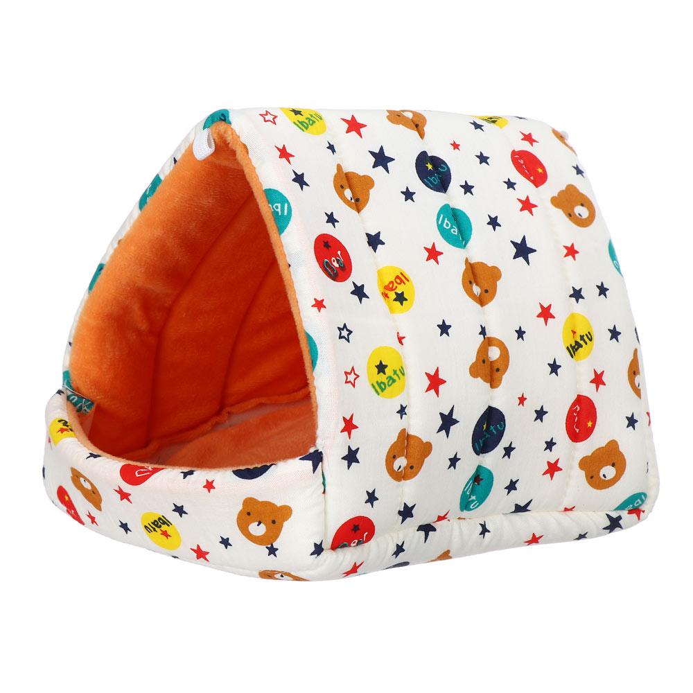 Small Hamster House Guinea Pig Nest Warm Mat Nest Small Animal Sleeping Bed Soft Plush Hamster House Cave Pets Supplies